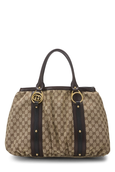 Gucci Original GG Canvas Interlocking Tote Large