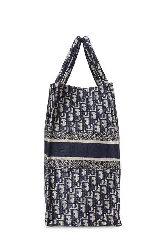 Navy Oblique Canvas Book Tote Large, , large image number 2
