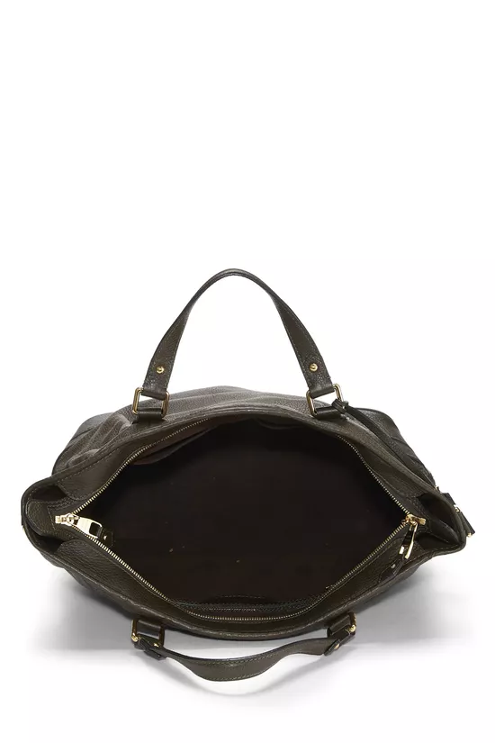 Green Monogram Mahina Leather Stellar PM, , large image number 5