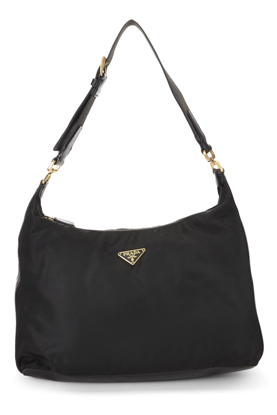 Black Nylon Shoulder Bag, , large image number 0
