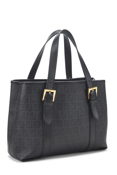 Fendi Black Zucchino Coated Canvas Tote Small — photo 2