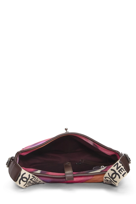 Multicolor Suede Flower Power Messenger, , large image number 5