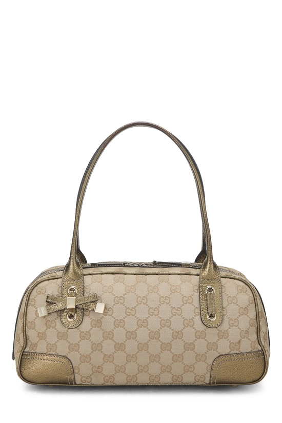 Gold Original GG Canvas Princy Handbag, , large image number 0