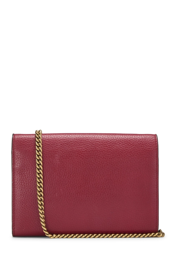 Red Leather GG Marmont Chain Bag Mini, , large image number 3