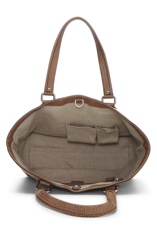 Brown GG Libeccio Raffia Sunset Tote Large, , large image number 5