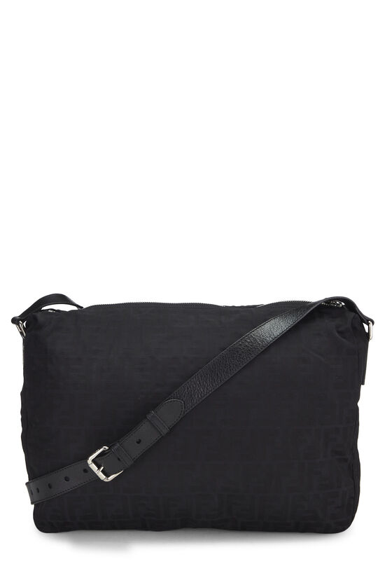 Black Zucchino Nylon Messenger Bag, , large image number 3