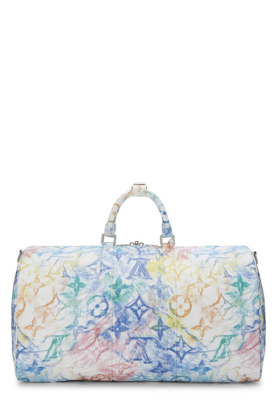 Multicolor Monogram Pastel Crayon Keepall Bandouliere 50, , large image number 4