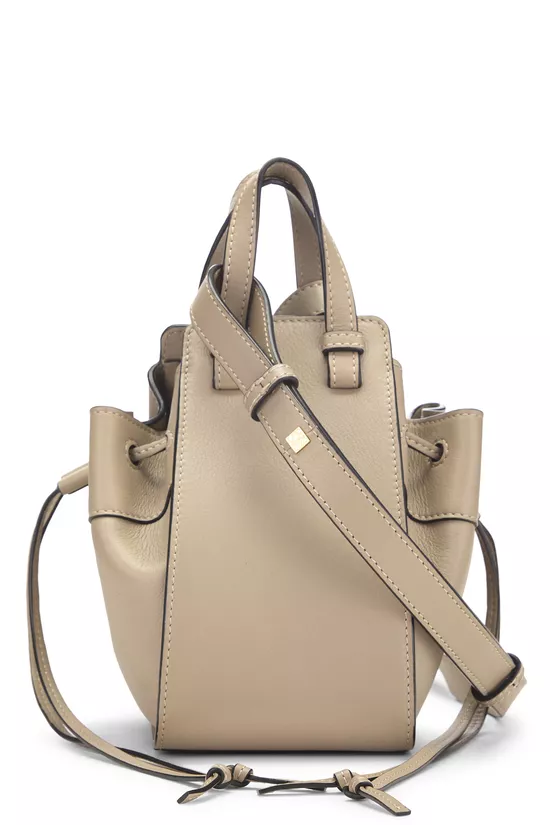 Grey Calfskin Hammock Drawstring Bag Mini, , large image number 3