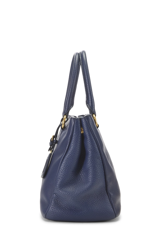 Blue Vitello Daino Convertible Top Handle Bag, , large image number 2