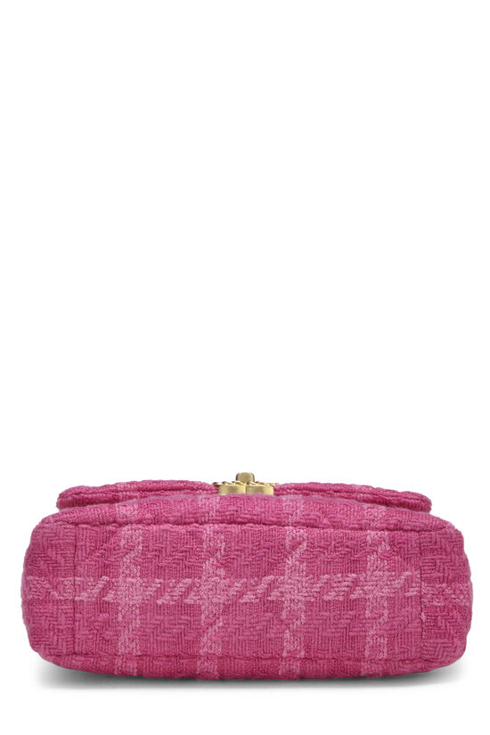 Pink Quilted Tweed 19 Flap Bag Medium, , large image number 7