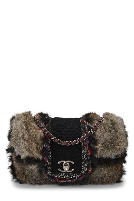 Mulitcolored Fantasy Fur Arctic Flap Medium, , large image number 0