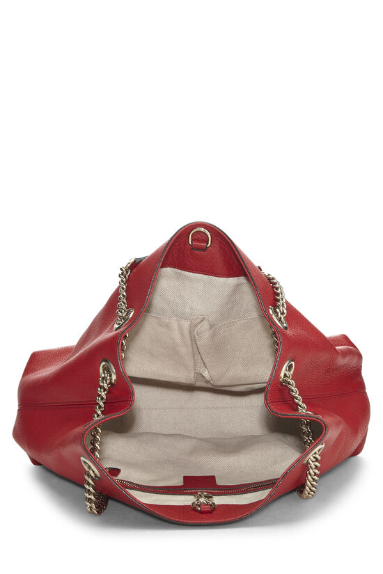 Red Leather Soho Chain Tote, , large image number 5