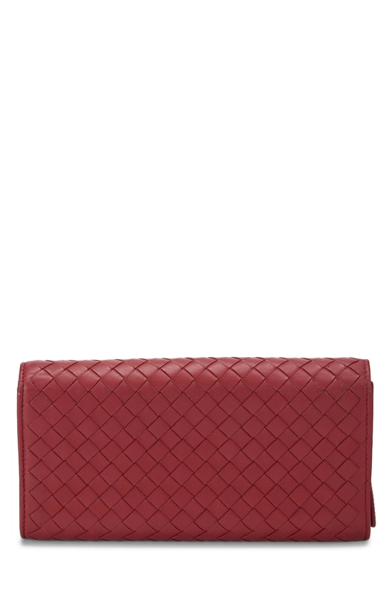 Red Intrecciato Continental Wallet, , large image number 2