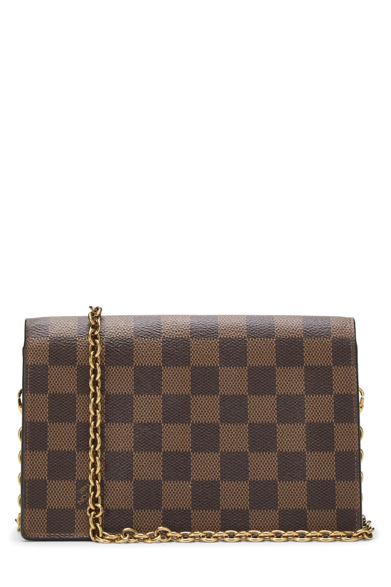 Black Damier Ebene Vavin Wallet On Chain (WOC), , large image number 3