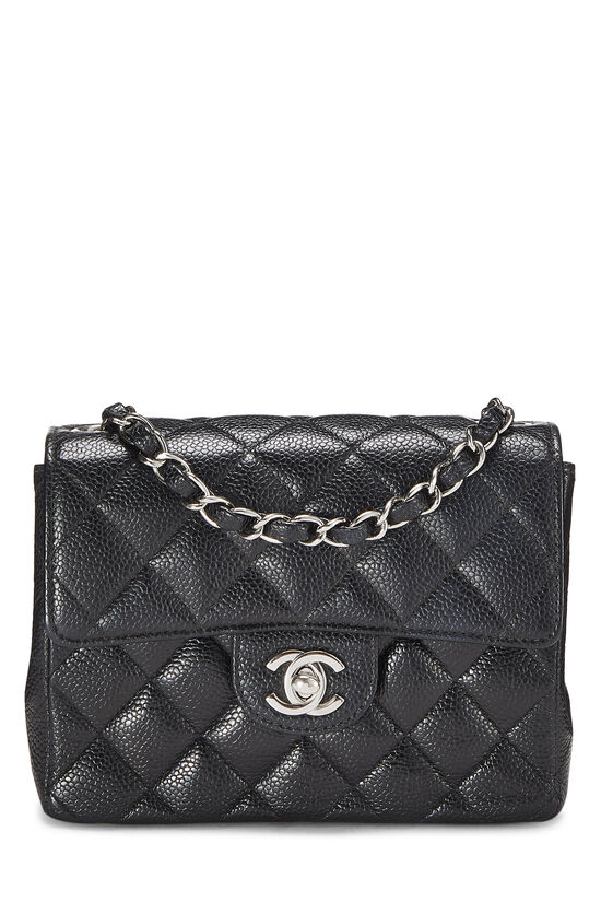 Black Quilted Caviar Half Flap Mini, , large image number 1