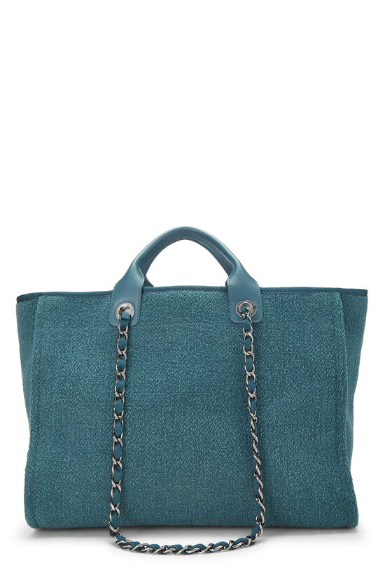 Green Woven Velour Deauville Tote Medium, , large image number 4
