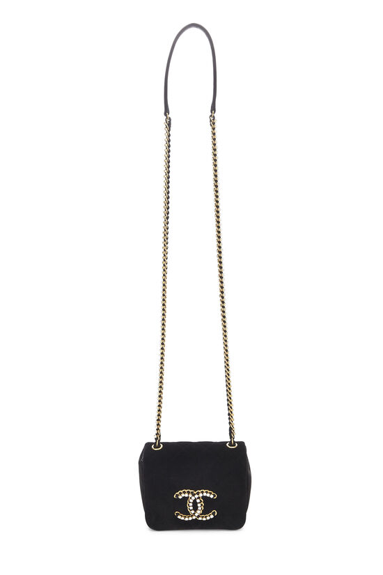 Black Velvet 'CC' Flap Bag Mini, , large image number 1