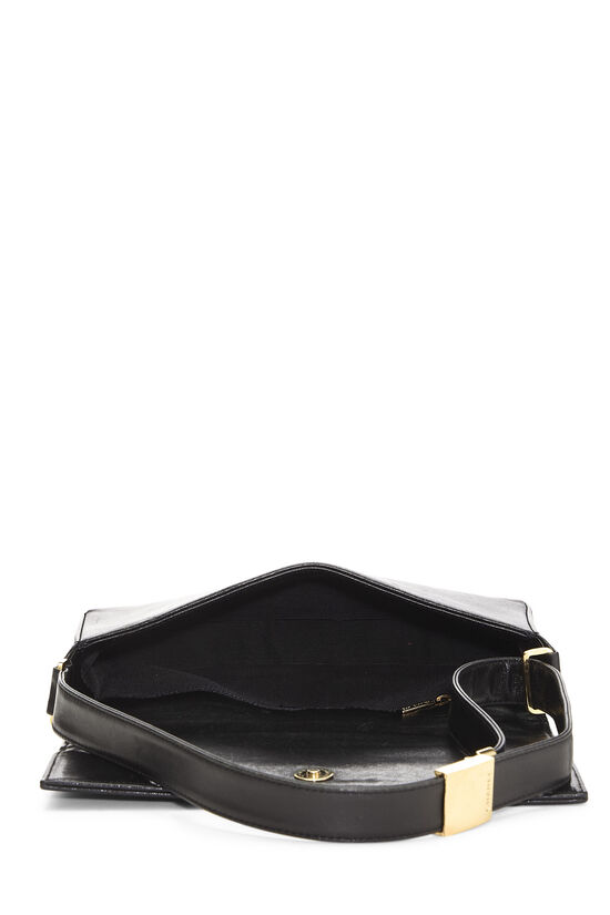 Black Leather Chocolate Bar Shoulder Bag, , large image number 5