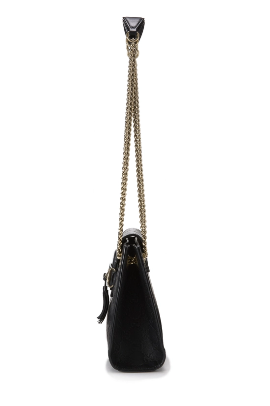 Black Guccissima Leather Emily Chain Shoulder Bag Small          , , large image number 2