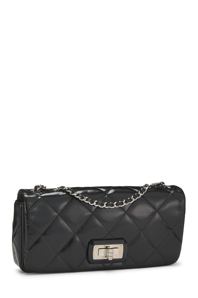Black Patent Leather Reissue Flap Bag, , large