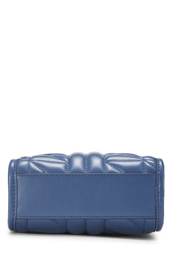 Blue Leather GG Marmont Convertible Shoulder Bag, , large image number 4