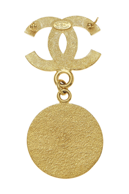 Gold 'CC' Dangle Pin, , large image number 3