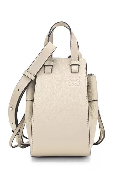 Grey Calfskin Hammock Drawstring Bag Mini