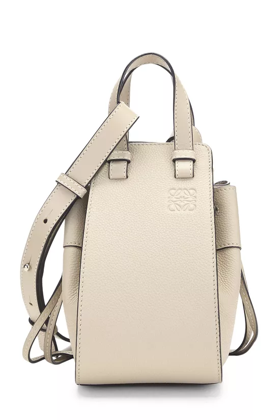 Grey Calfskin Hammock Drawstring Bag Mini, , large image number 0