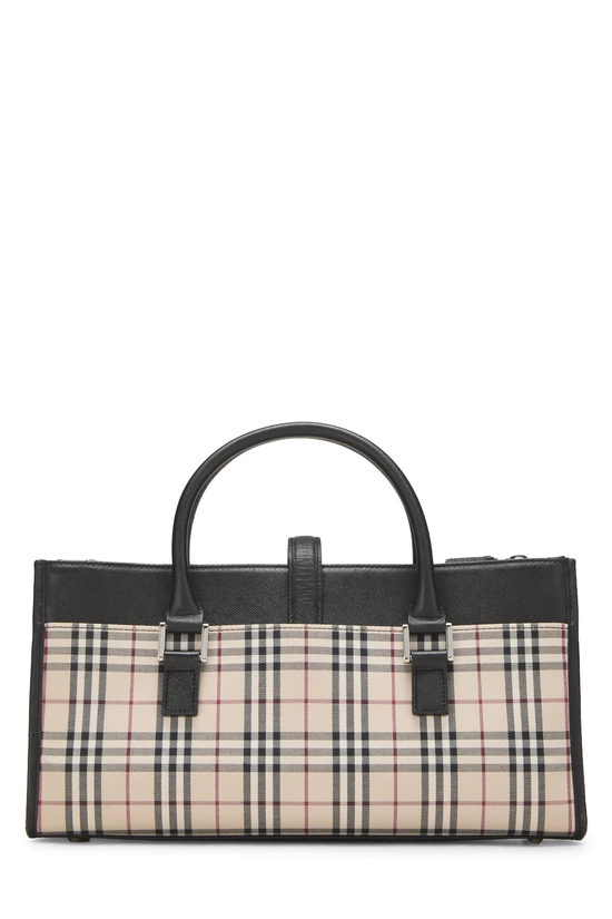 Black House Check Jacquard Handbag Long, , large image number 3