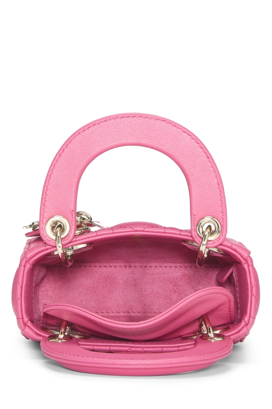 Pink Lambskin Lady Dior Micro, , large image number 5