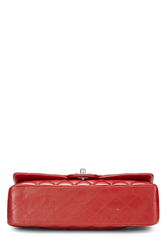Red Quilted Lambskin Classic Double Flap Medium, , large image number 6