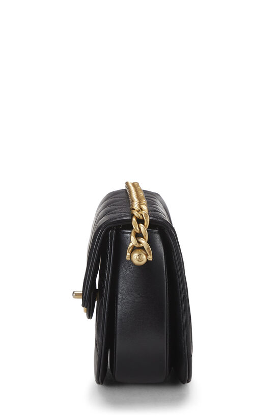 Chanel Black Calfskin Moon Flap Messenger Mini Q6B5HP3PK9000 | WGACA