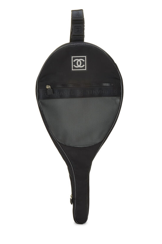 Black Carbon Fiber Sportline Tennis Racket & Cover, , large image number 1