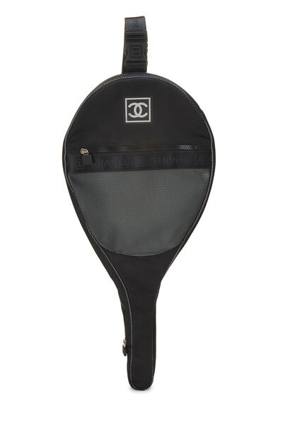 Black Carbon Fiber Sportline Tennis Racket & Cover, , large