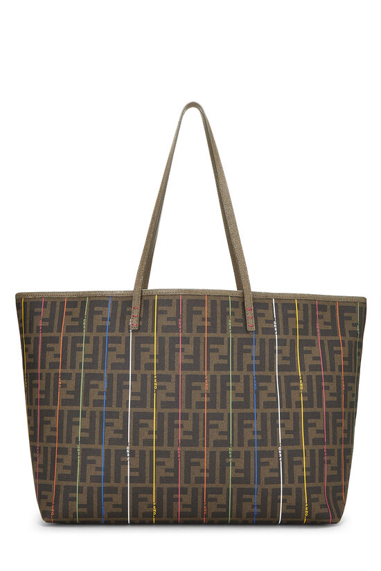 Brown Striped Zucca Coated Canvas Spalmati Roll Tote, , large image number 0