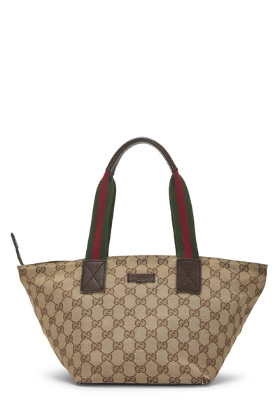 Original GG Canvas Soft Zip Tote Small