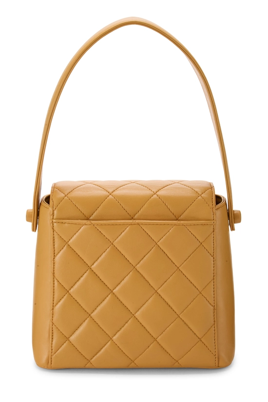 Orange Quilted Lambskin Handbag, , large image number 3