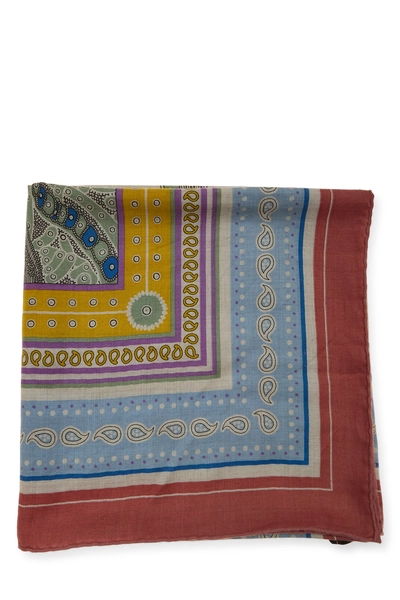 Multicolor 'Selle de Dignitaire' Cashmere Scarf 140, , large