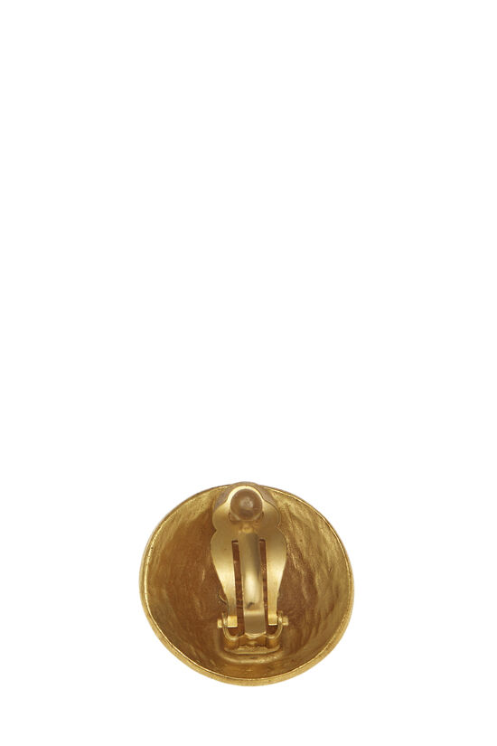 Gold 'CC' Filigree Round Earring, , large image number 1