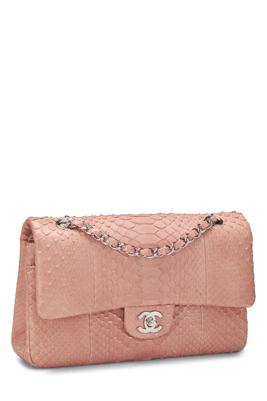 Pink Python Classic Double Flap Medium, , large image number 1