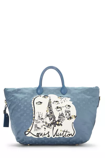 Louis Vuitton Blue Monogram Nylon Cabas Nouvelle Vague Beach Bag