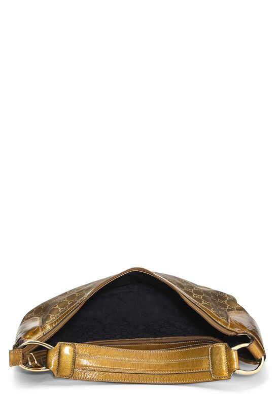 Gold Lurex Canvas Half Moon Hobo, , large image number 5