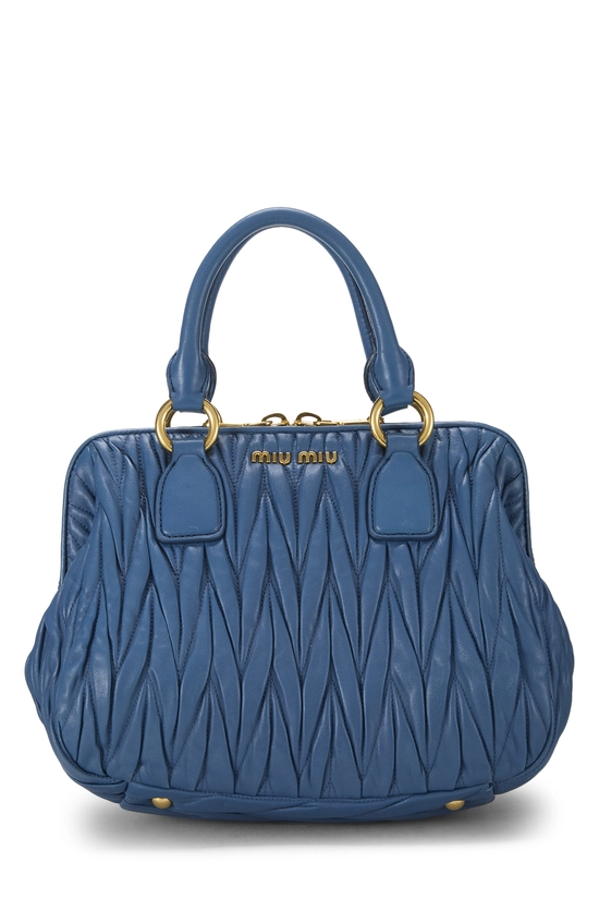 Blue Nappa Convertible Handbag, , large image number 0