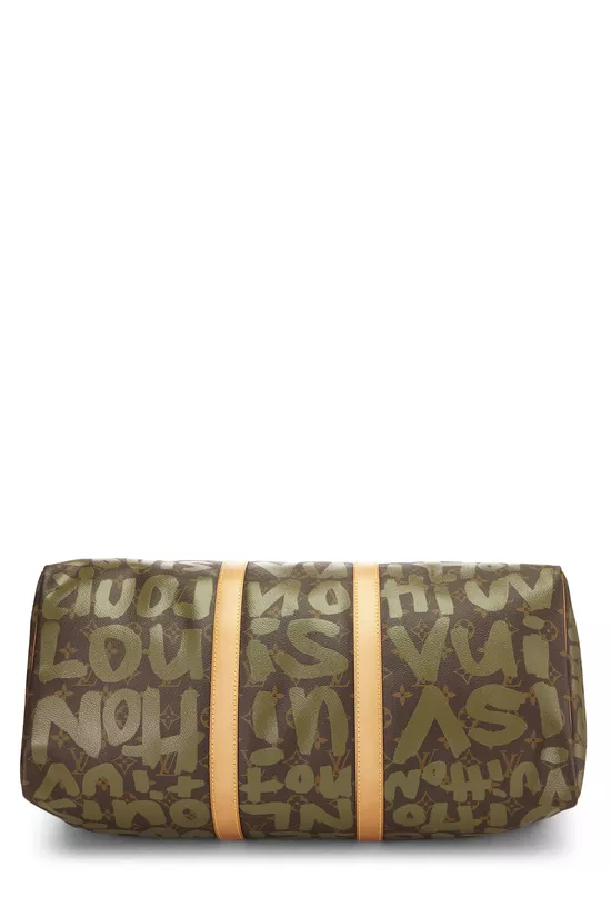 Stephen Sprouse x Louis Vuitton Green Monogram Graffiti Keepall 50, , large image number 4