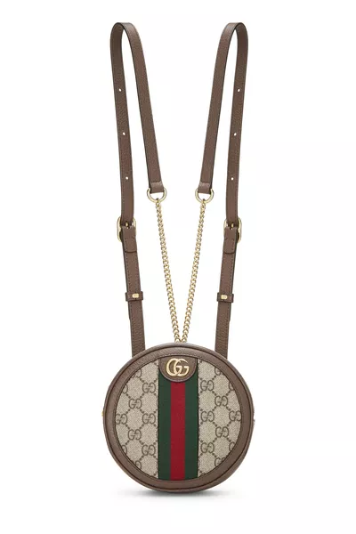 Original GG Supreme Canvas Ophidia Round Backpack Mini