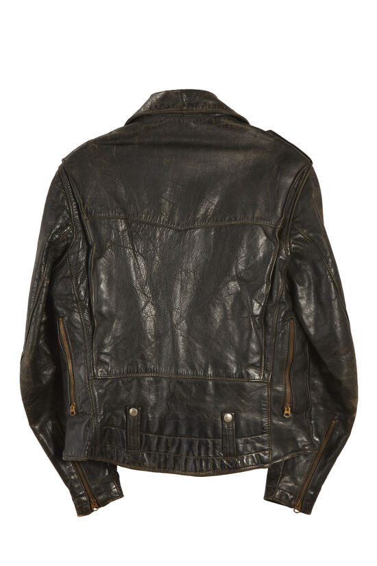 Black Leather Buco Moto Jacket, , large image number 1