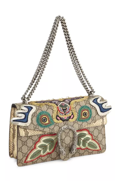 Multicolor Embroidered Dionysus Shoulder Bag Medium, , large