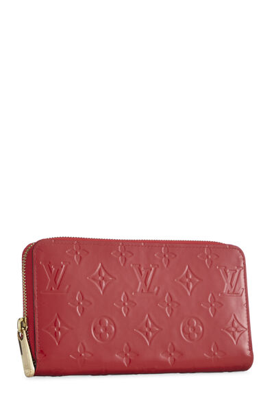 Cerise Monogram Vernis Zippy Wallet, , large