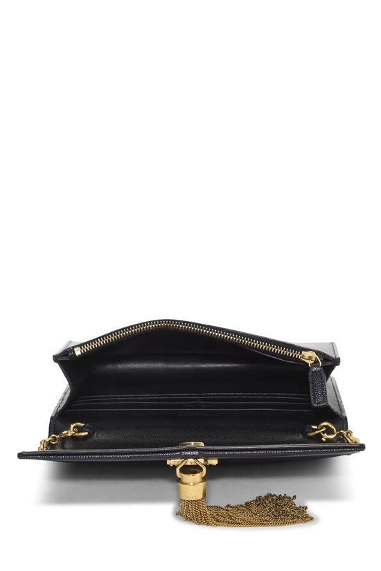 Black Grainy Kate Tassel Wallet On Chain (WOC), , large image number 5