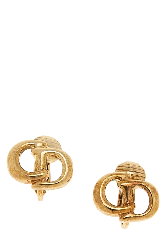 Gold 'CD' Earrings, , large image number 0